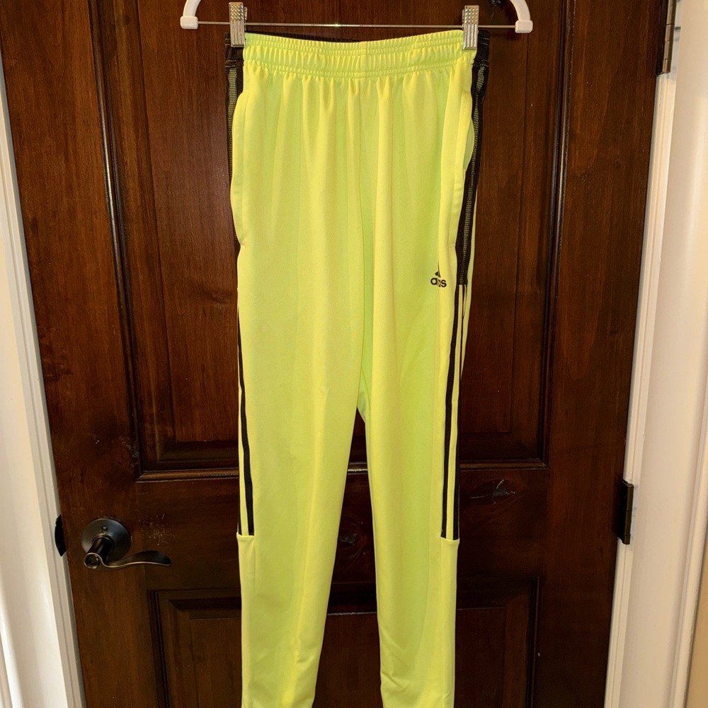 Adidas Men’s Tiro 23 pants in neon yellow (soccer style leg & zipper - NWOT) - Picture 2 of 8